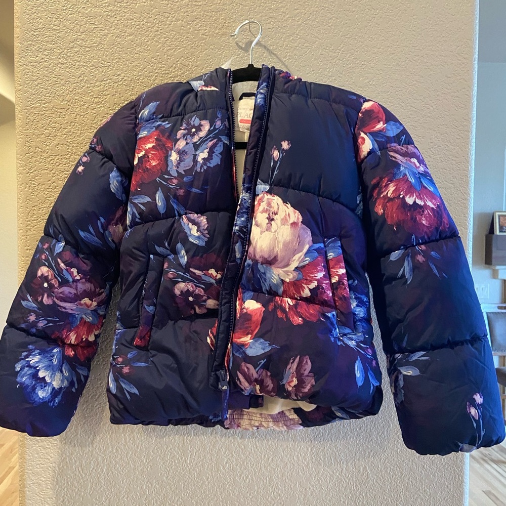 The Children's Place Floral Puffer Jacket - Multicolor